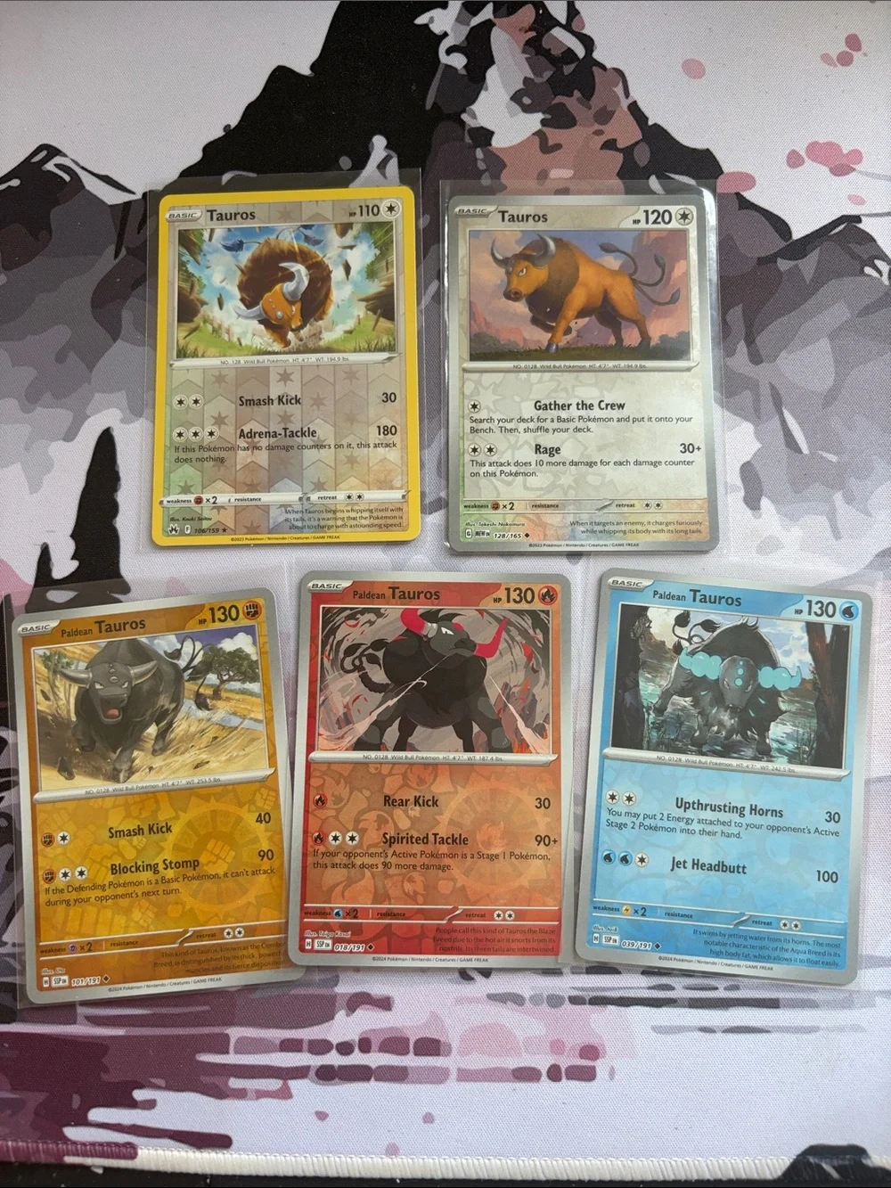 Tauros & Paldean Tauros Pokémon Card Lot 🐂 Reverse Holo | 5 Cards ✨5/$25✨